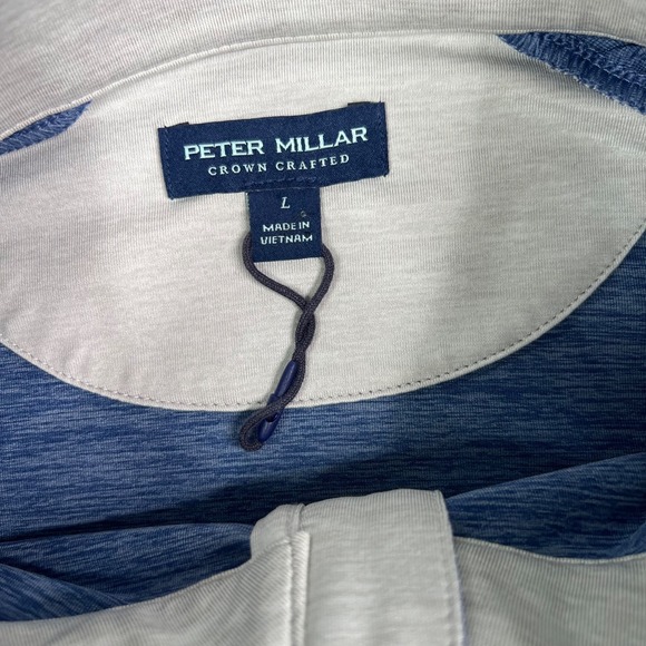 Peter Millar Crown Crafted Pullover Men L Blue Stealth Frito Lay Quaker Logo New - Picture 6 of 12